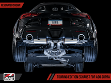 Carica l&#39;immagine nel visualizzatore di Gallery, AWE 2020 Toyota Supra A90 Resonated Touring Edition Exhaust - 5in Chrome Silver Tips
