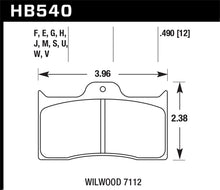 Carica l&#39;immagine nel visualizzatore di Gallery, Hawk 0.490in Thickness Wilwood Ferro-Carbon HT-10 Motorsports Brake Pads
