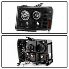 Charger l&#39;image dans la galerie, Spyder GMC Sierra 1500/GMC Sierra Denali 08-13 Projector LED Halo- LED All Blk PRO-YD-GS07-HL-BKV2