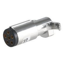 Load image into Gallery viewer, Curt 6-Way Round Connector Plug (Trailer Side Chrome Plastic)
