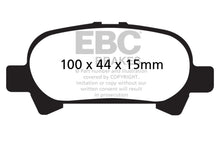 Carica l&#39;immagine nel visualizzatore di Gallery, EBC 00-04 Toyota Avalon 3.0 Yellowstuff Rear Brake Pads