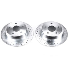 Cargar imagen en el visor de la galería, Power Stop 99-04 Jeep Grand Cherokee Rear Evolution Drilled &amp; Slotted Rotors - Pair
