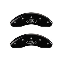 Load image into Gallery viewer, MGP Front set 2 Caliper Covers Engraved Front MGP Black finish silver ch