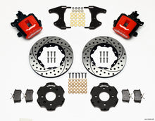 Carica l&#39;immagine nel visualizzatore di Gallery, Wilwood Combination Parking Brake Rear Kit 11.00in Drilled Red Civic / Integra Drum 2.46 Hub Offset