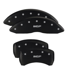 Charger l&#39;image dans la galerie, MGP 4 Caliper Covers Engraved Front Lincoln Engraved Rear Star logo Red finish silver ch