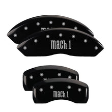Charger l&#39;image dans la galerie, MGP 4 Caliper Covers Engraved Front Cobra Engraved Rear Snake Black finish silver ch