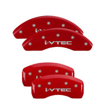 Carica l&#39;immagine nel visualizzatore di Gallery, MGP 4 Caliper Covers Engraved Front &amp; Rear Acura Red finish silver ch