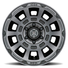 गैलरी व्यूवर में इमेज लोड करें, ICON Thrust 17x8.5 6x5.5 25mm Offset 5.75in BS 95.1mm Bore Smoked Satin Black Wheel