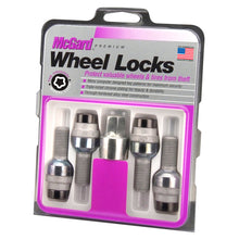 Laden Sie das Bild in den Galerie-Viewer, McGard Wheel Lock Bolt Set - 4pk. (Radius Seat) M14X1.5 / 17mm Hex / 28.2mm Shank Length - Black