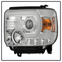 Cargar imagen en el visor de la galería, Spyder GMC Sierra 14-16 Projector Headlights Light Bar DRL Chrm PRO-YD-GS14V2-LBDRL-C