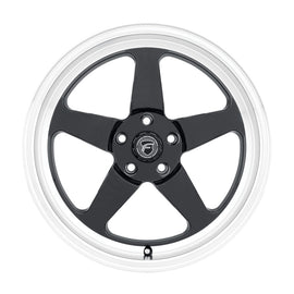 Forgestar F001 18X12 D5 Beadlock 5X120.65 ET56 BS8.8 Gloss Black w/ Machine Lip 78.1