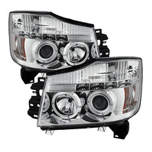 गैलरी व्यूवर में इमेज लोड करें, Spyder Nissan Titan 04-14/Armada 04-07 Projector Headlights LED Halo LED Chrm PRO-YD-NTI04-HL-C