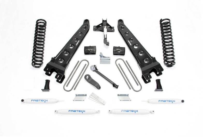 Fabtech 08-16 Ford F350/450 4WD 8 Lug 6in Radius Arm System w/Perf. Shocks