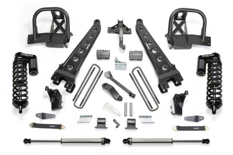 Fabtech 11-13 Ford F450/550 4WD 10 Lug 6in Radius Arm System w/DL 4.0 Coilovers & Rear DL Shocks