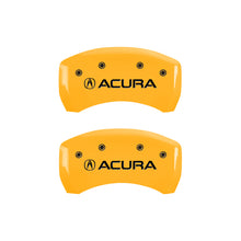 Cargar imagen en el visor de la galería, MGP 4 Caliper Covers Engraved Front &amp; Rear Acura Yellow finish black ch