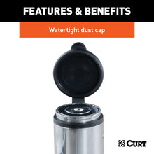 Load image into Gallery viewer, Curt Coupler Lock (1/4in Pin 2-1/2in Latch Span Barbell Chrome)