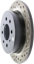 Carica l'immagine nel visualizzatore di Gallery, StopTech 90-96 Acura Integra / 97-01 Integra (Exc. Type R) Slotted &amp; Drilled Left Rear Rotor
