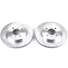 Carica l&#39;immagine nel visualizzatore di Gallery, Power Stop 02-07 Mitsubishi Lancer Front Evolution Drilled &amp; Slotted Rotors - Pair