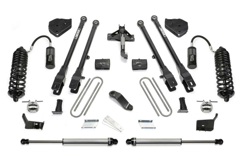Fabtech 2019 Ford F450/550 4WD 6in 4 Link System w/DL 4.0 Resi Coilovers & DL 2.25 Shocks