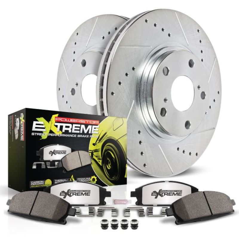 Power Stop 11-14 Ford Mustang Rear Z26 Street Warrior Brake Kit - 2to4wheels