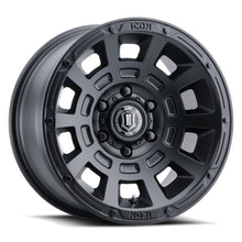 गैलरी व्यूवर में इमेज लोड करें, ICON Thrust 17x8.5 6x5.5 25mm Offset 5.75in BS 106.1mm Bore Satin Black Wheel