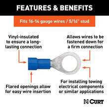 गैलरी व्यूवर में इमेज लोड करें, Curt Ring Terminals (16-14 Wire Gauge 5/16in Stud Size 100-Pack)