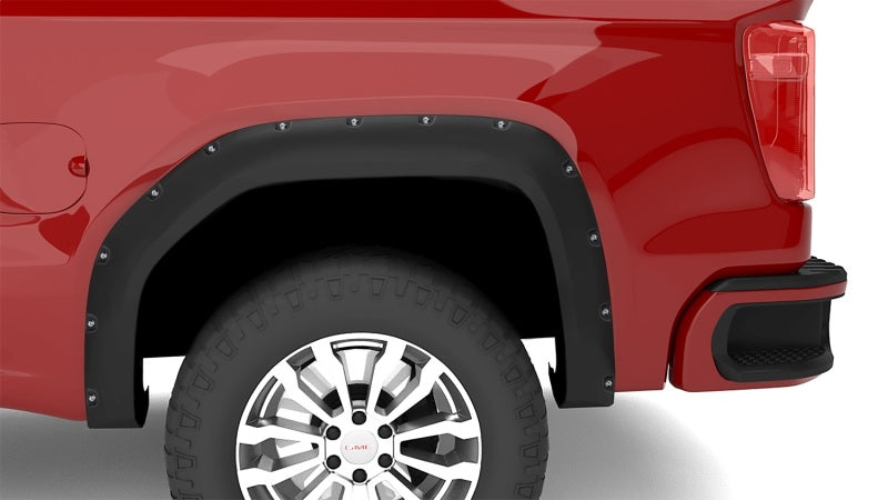 Lund 19-21 GM Silverado/Sierra RX-Rive Textured Elite Series Fender Flares w/Black Bolts - Black 4pc