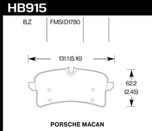 Carica l&#39;immagine nel visualizzatore di Gallery, Hawk 15-18 Porsche Macan Performance Ceramic Rear Brake Pads