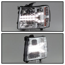 Laden Sie das Bild in den Galerie-Viewer, Spyder Chevy Silverado 1500 07-13 V2 Projector Headlights - LED DRL - Chrome PRO-YD-CS07V2-DRL-C