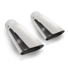 गैलरी व्यूवर में इमेज लोड करें, Stainless Works Flat Oval Exhaust Tips 2.5in Inlet (priced per pair)