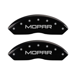 MGP 4 Caliper Covers Engraved Front & Rear MOPAR Black finish silver ch