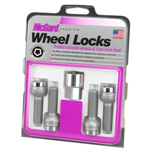 Laden Sie das Bild in den Galerie-Viewer, McGard Wheel Lock Bolt Set - 4pk. (Radius Seat) M14X1.5 / 17mm Hex / 27.0mm Shank Length - Chrome