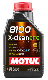 Motul 1L Synthetic Engine Oil 8100 5W30 X-Clean EFE - Single image 1