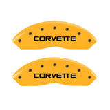 MGP 4 Caliper Covers Engraved F & R C4/Corvette Yellow Finish Black Char 1988 Chevrolet Corvette