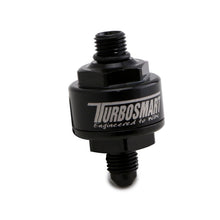 Carica l'immagine nel visualizzatore di Gallery, Turbosmart Billet Turbo Oil Feed Filter w/ 44 Micron Pleated Disc AN-4 Male to AN-4 ORB- Black