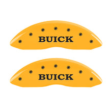 Charger l&#39;image dans la galerie, MGP 4 Caliper Covers Engraved Front Buick Rear Yellow Finish Black Char 2007 Buick Lucerne