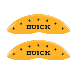 MGP 4 Caliper Covers Engraved Front Buick Rear Yellow Finish Black Char 2007 Buick Lucerne