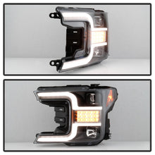 Laden Sie das Bild in den Galerie-Viewer, Spyder 18-19 Ford F-150 Proj Headlights - Halogen Model - LED Seq Turn - Blk PRO-YD-FF15018-LBSEQ-BK