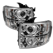 Carica l&#39;immagine nel visualizzatore di Gallery, Spyder Chevy Silverado 1500 07-13 Projector Headlights LED Halo LED Chrm PRO-YD-CS07-HL-C