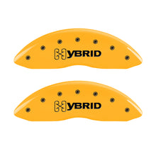Laden Sie das Bild in den Galerie-Viewer, MGP 4 Caliper Covers Engraved F &amp; R Gm Style/Hybrid Yellow Finish Black Char 2002 GMC Sierra 1500
