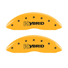 MGP 4 Caliper Covers Engraved Front & Rear Gm Style/Hybrid Yellow Finish Black Char 2009 GMC Envoy