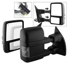 Cargar imagen en el visor de la galería, xTune Ford SuperDuty 08-15 Extendable Heated Mirrors w/ LED Signal Smoke MIR-FDSD08S-PW-SM-SET