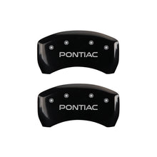 Charger l&#39;image dans la galerie, MGP 4 Caliper Covers Engraved Front &amp; Rear Pontiac Black Finish Silver Char 2007 Pontiac Solstice