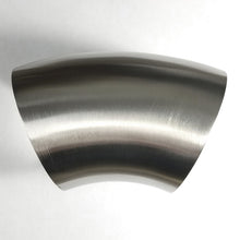 Laden Sie das Bild in den Galerie-Viewer, Stainless Bros 304SS 5in Diameter 1.5D Radius 45 Degree Bend Elbow Mandrel Bend