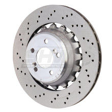 Carica l'immagine nel visualizzatore di Gallery, SHW 15-18 BMW X5 M 4.4L Left Rear Cross-Drilled Lightweight Brake Rotor
