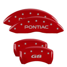 Charger l&#39;image dans la galerie, MGP 4 Caliper Covers Engraved Front &amp; Rear MGP Red finish silver ch
