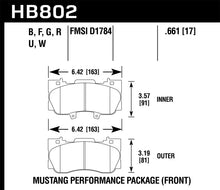 Laden Sie das Bild in den Galerie-Viewer, Hawk 15-17 Ford Mustang GT DTC-60 Race Front Brake Pads