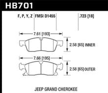Carica l&#39;immagine nel visualizzatore di Gallery, Hawk 11-12 Dodge Durango / 11-12 Jeep Grand Cherokee HPS 5.0 Front Street Brake Pads