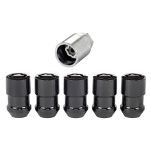 Laden Sie das Bild in den Galerie-Viewer, McGard Wheel Lock Nut Set - 5pk. (Cone Seat) M12X1.5 / 3/4 Hex / 1.46in. Length - Black
