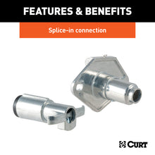 Load image into Gallery viewer, Curt 4-Way Round Connector Plug &amp; Socket w/Hardware (Packaged)